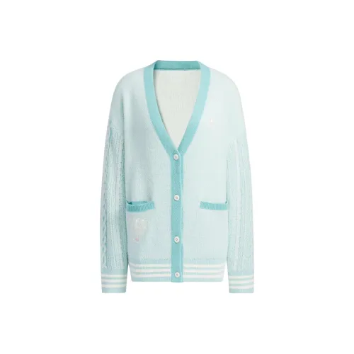 Adidas Originals SS24 V Day Polo Sweater Knitwear Women's Simple Mint Green