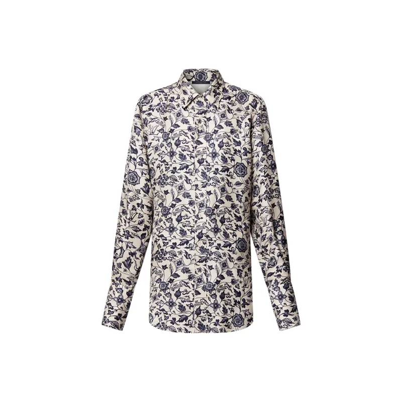 LOUIS VUITTON Botanical Print Silk Shirt-0