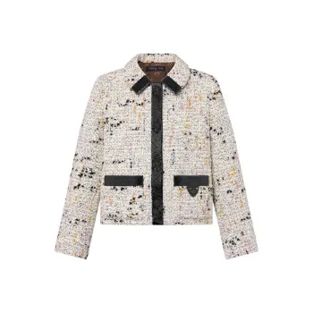 LOUIS VUITTON Bouclette Tweed Boxy Jacket