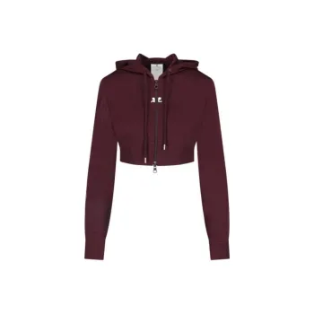 COURREGES Tracksuit Interlock Cropped Jacket 'Red'