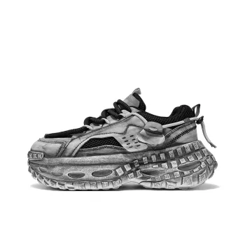 Hong Kong Meng Slip Resistant, Abrasion Resistant, Breathable Low Top Chunky Sneakers Men's
