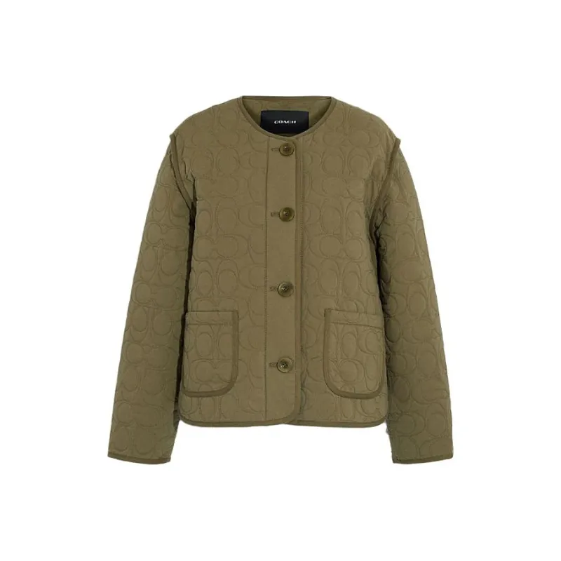 COACH SS23 Jackets Coats Women's Army Green-0