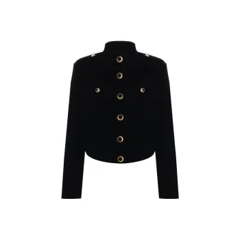 TOM FORD Bonded Velvet Military Chasseur Jacket