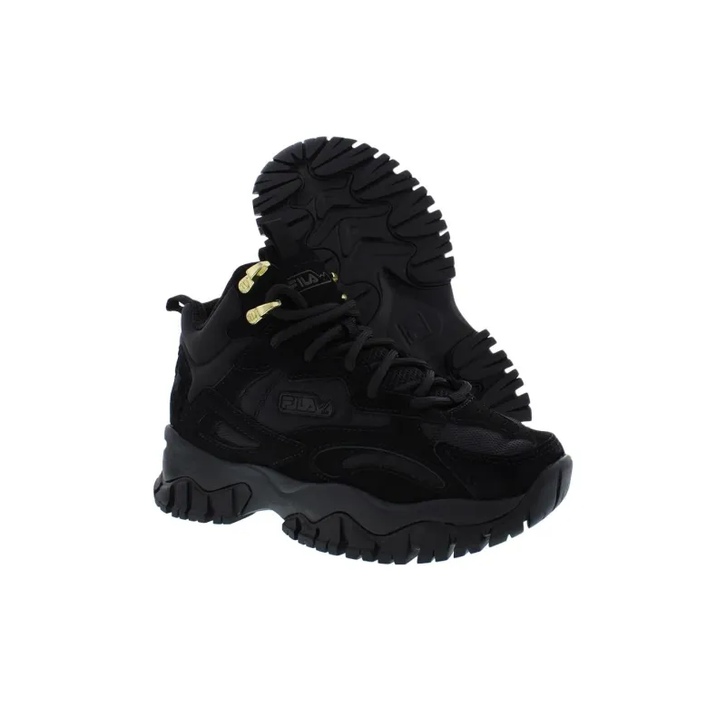 FILA KIDS Anti Slip Wear Resistant High Top Kids Lifestyle Shoes Black Kids'-3
