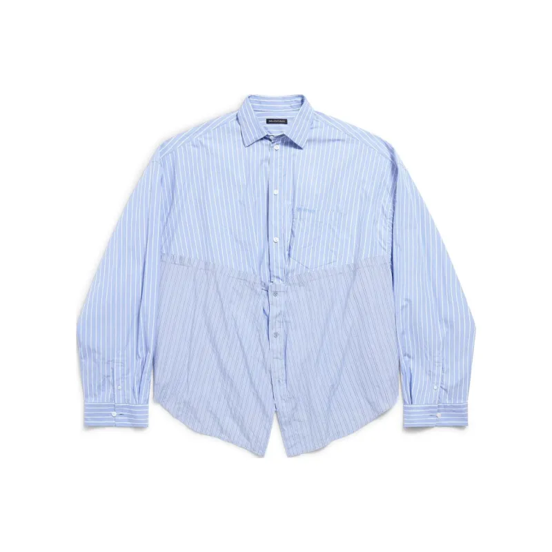 Balenciaga Cut Up Shirt Blue/White-0