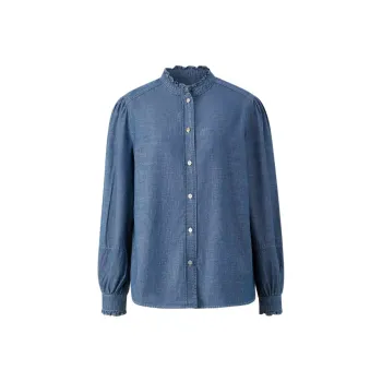 E.land Shirt Women's Medium Denim