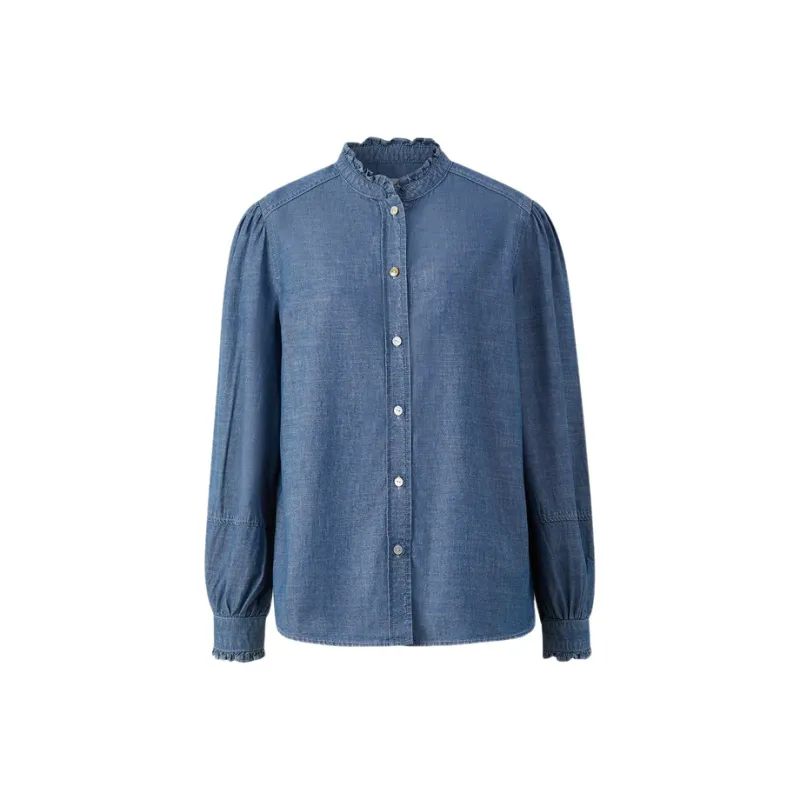 E.land Shirt Women's Medium Denim-0