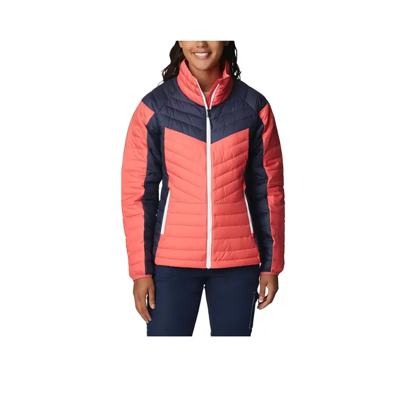 Columbia Powder Pink Powder Lite II Jackets Coats Women's Pink Blue-0