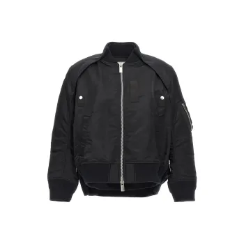 Sacai Zip Up Twill Blouson Jacket