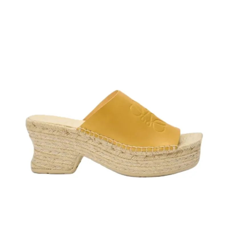 LOEWE Petal Slide Slippers 8cm Women's Yellow-1