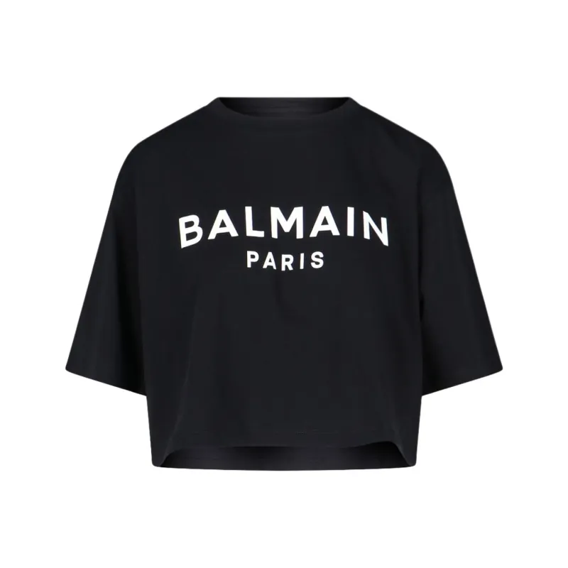 BALMAIN Logo T Shirt 'Black'-0