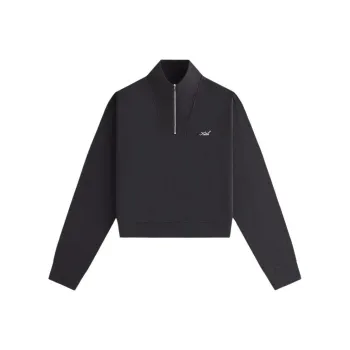 KITH Women's Haylen Cropped French Terry Crewneck 'Battleship'