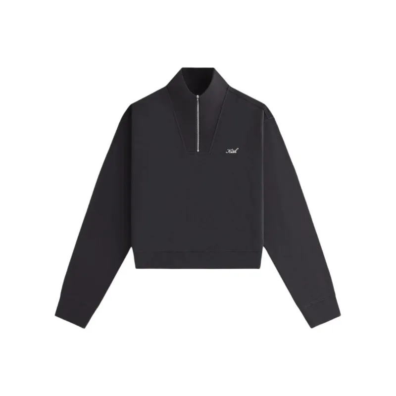KITH Women's Haylen Cropped French Terry Crewneck 'Battleship'-0