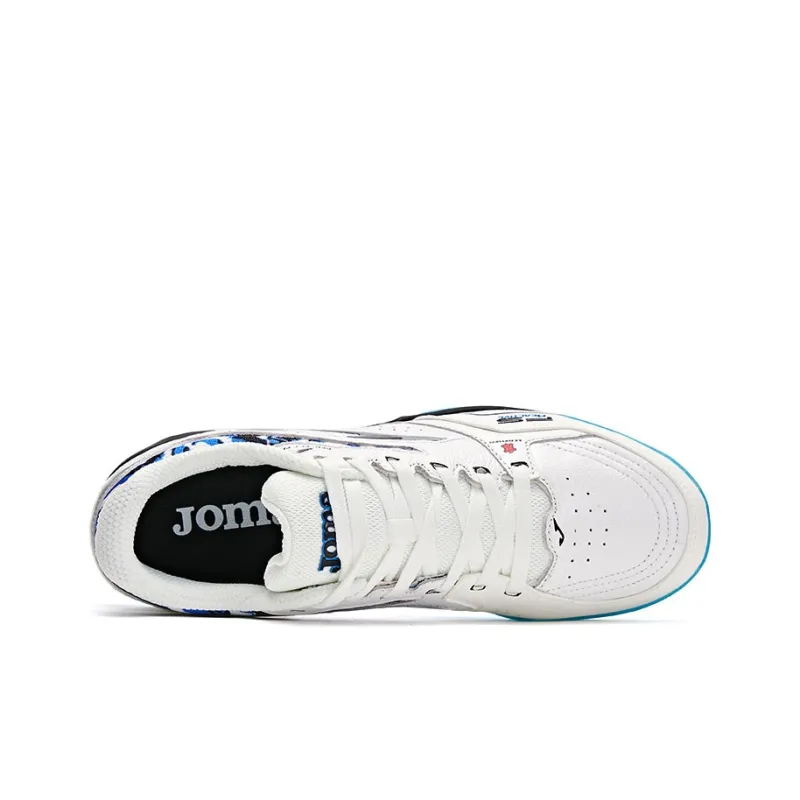 Joma Abrasion Resistant Support Soccer Shoes Men's White Blue-3