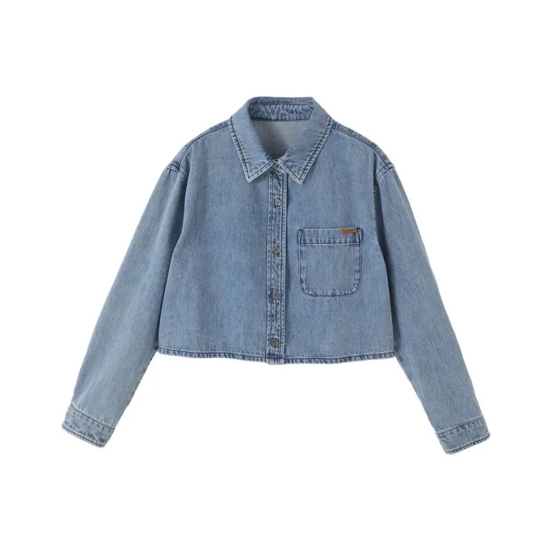 XIANGYING Shirts Women's Denim Blue-0