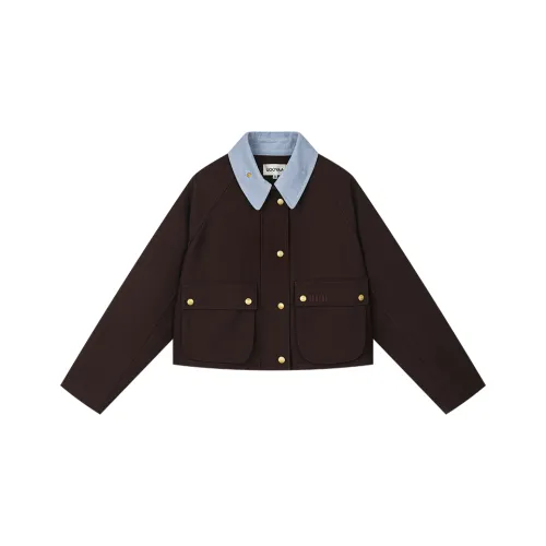 UOOYAA Jackets & Coats Women's Burgundy
