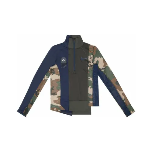 Nike X Sacai Women's Half Zip Running Jacket Sequoia/Obsidian
