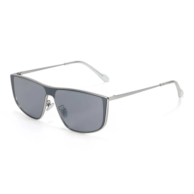 PLASTIC BRAIN Metal Irregular Shape Sunglasses Unisex-0