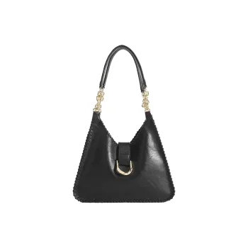 Bullrun Cow Leather Shoulder Bag Regular Women's Black/Brown