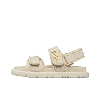 DIOR DiorAct One Strap Sandals Women's Light Beige