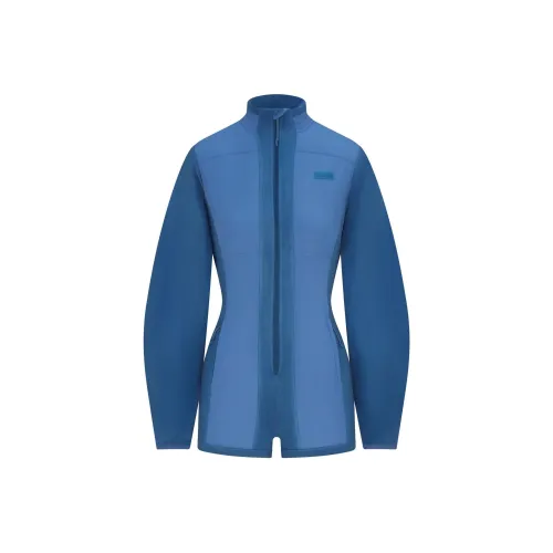 SKIMS FW24 FLEECE LOUNGE ONESIE Jumpsuit Women's AZURE/Sky Blue