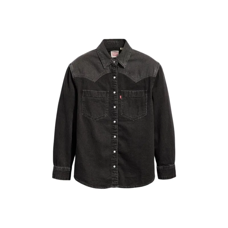 Levi’s Teodora Lightweight Western Shirt Shirt Women's Dark Gray-0