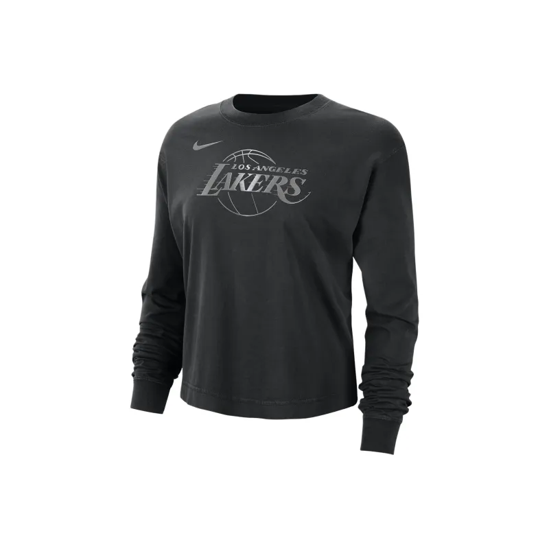 Nike Los Angeles Lakers Courtside Women's Nike Nba Shine Boxy Long Sleeve T Shirt-0