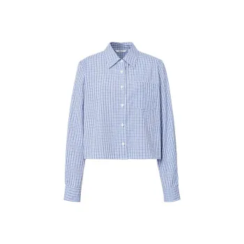 Hopeshow Shirt Women's Blue Plaid