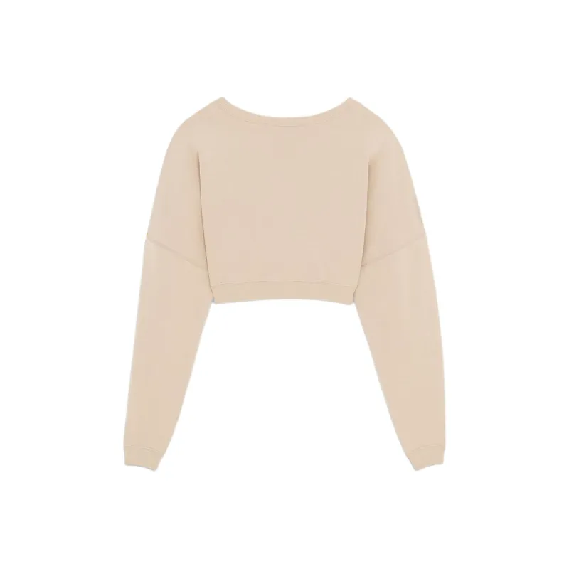 SAINT LAURENT Crewneck Cropped Sweatshirt-0