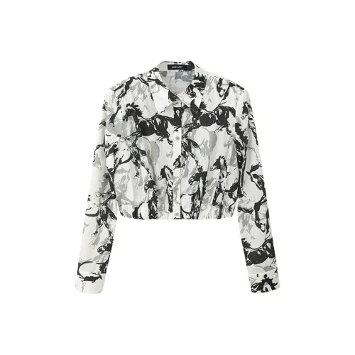 NINE WEST Shirt Women's Green Floral