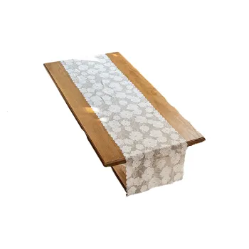 Yalu French Lace Camellia Table Flag