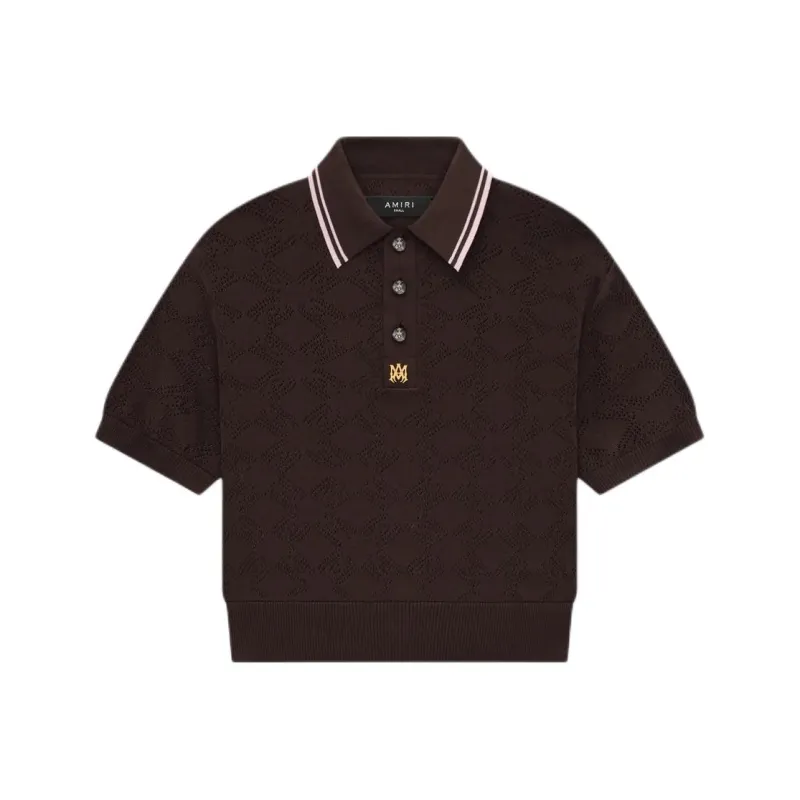 AMIRI SS25 Polo Shirt Women's Brown-0