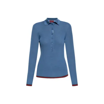 GUCCI Polo Shirts Women's Blue