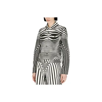 Jean Paul Gaultier Body Morphing Printed Denim Jacket 'White/Black'