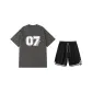 2-Piece Set (Dark Gray Top+Black Pants)