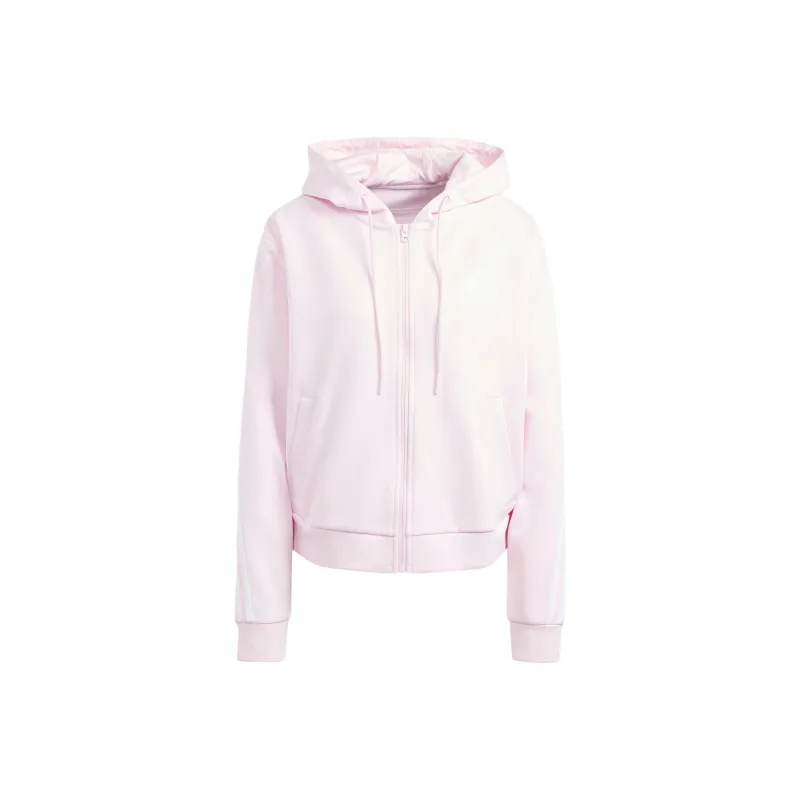 Adidas Future Icons FW24 3-Stripes Full Zip Sweatshirt Women's Transparent Pink-0