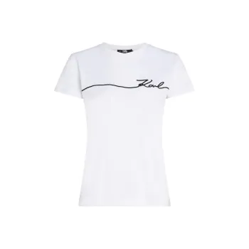 KARL LAGERFELD / Karl Lagerfeld Jeans Logo embroidered Crew neck T shirt