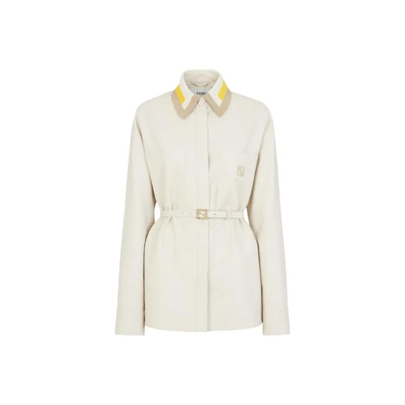 FENDI Ff Embellished Belted Waist Jacket-0