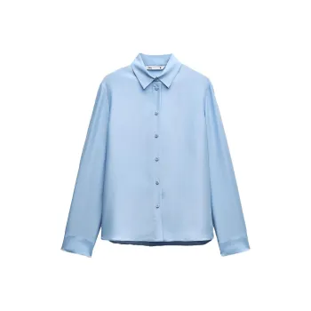 ZARA ZW Series Shirts Women's Blue