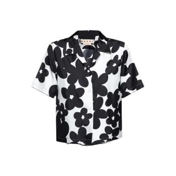 MARNI Floral Printed Short Sleeve Shirt