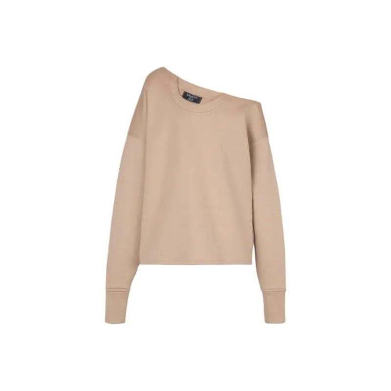 BALMAIN Asymmetric Off shoulder Sweatshirt-0