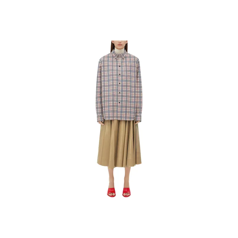 Bottega Veneta Printed Leather Checked Jackets & Coats Women's Birch-0