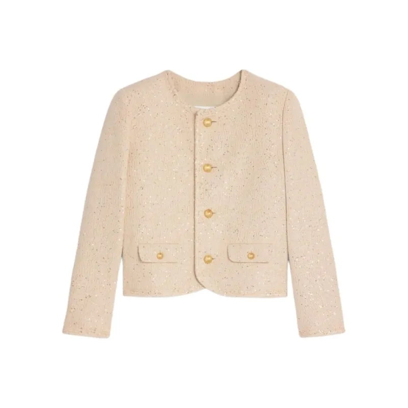 CELINE Chelsea Jacket In Sequin Silk Tweed-0