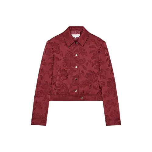 ZARA Jackets Coats Women's Burgundy Burgundy