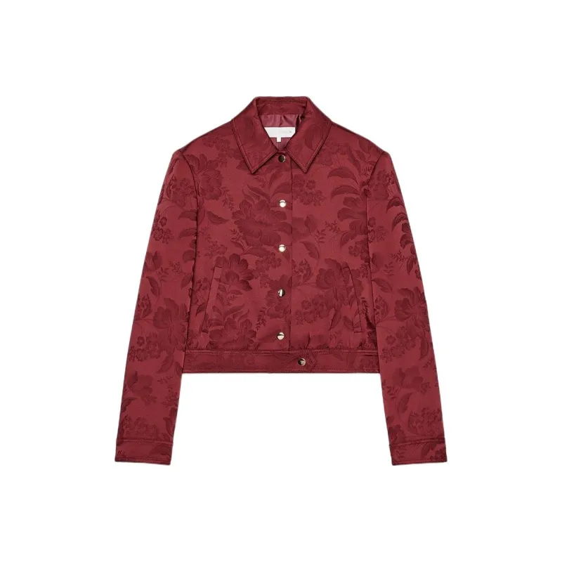 ZARA Jackets Coats Women's Burgundy Burgundy-0