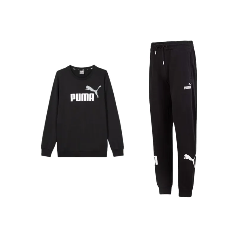 PUMA Essentials 2 Colour No. 1 Logo Crew Neck Fleece Sweater Men-0