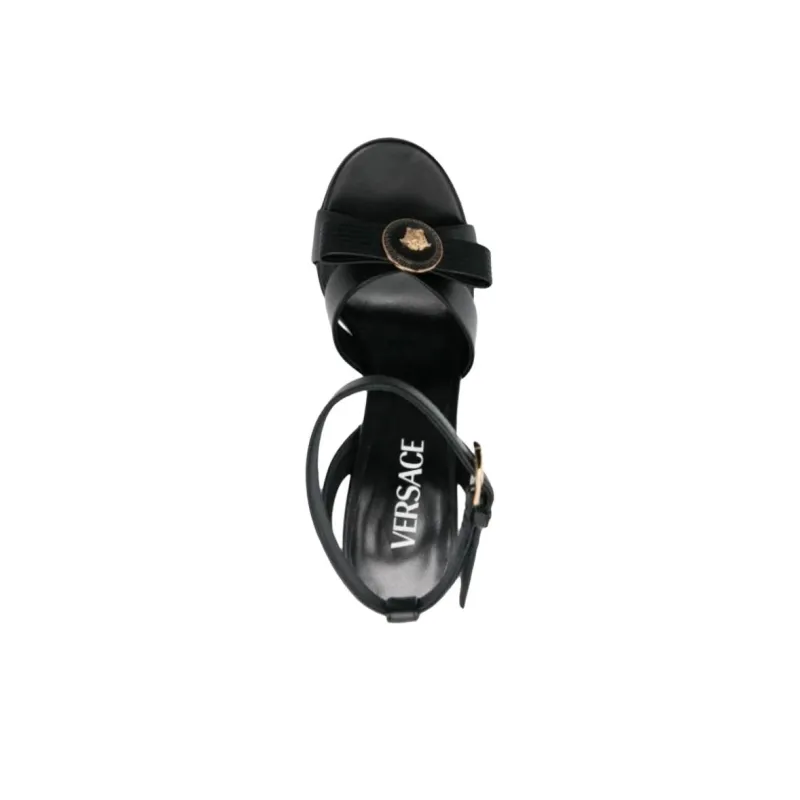 FANSIZHE Medusa One Strap Sandals Women's Black-4