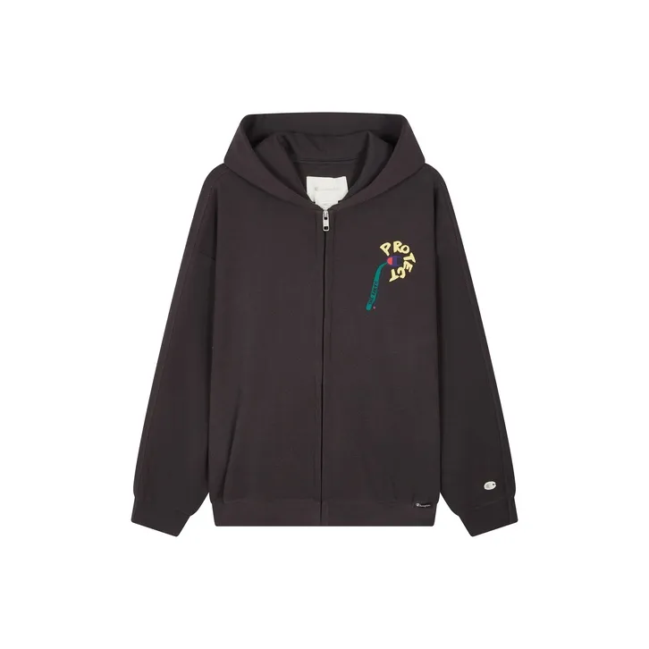 Champion Zip Closure Cardigan Sweatshirt US Version Women's-0