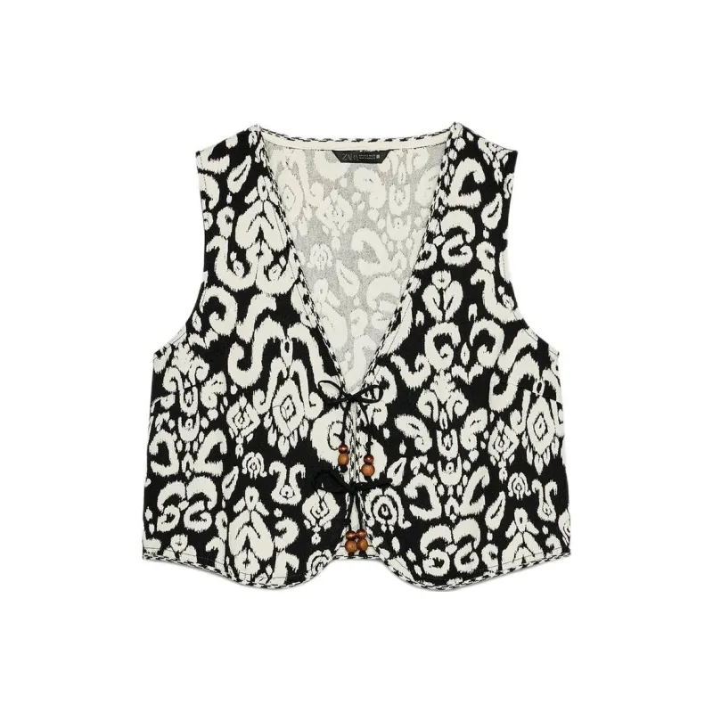 ZARA Tank Top Women's White/Black-0