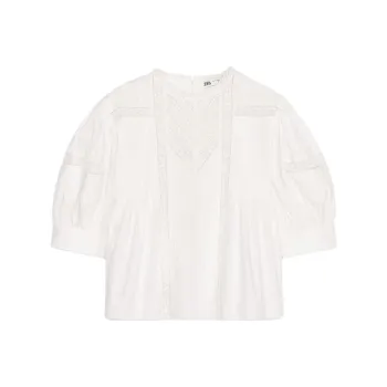 ZARA ZW Series Shirt Women's Raw White